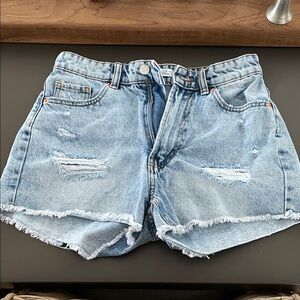 Primark High waisted distressed denim cut off shorts